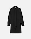 Jamie Long-Sleeve Silk Midi Dress