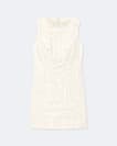 Vee Perforated Leather Dress