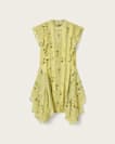 Fleur Printed Asymmetric Mini Dress