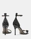 Betty Square Toe Leather Heeled Sandals
