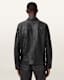 Alkan Zip Up Two Tone Leather Jacket
