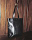 Yuto Embossed Logo Leather Tote Bag