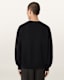 Crossed Oversized Crew Neck Embroidered Jumper