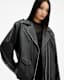 Daylen Oversized Leather Biker Jacket