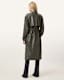 Inez Leather Long Trench Coat