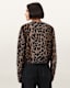 Wick Leopard Jacquard Cropped Cardigan