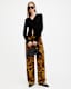 Tyler High Rise Abstract Print Trousers