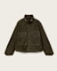 Clay Funnel Neck Suede Cropped Jacket
