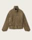 Clay Funnel Neck Suede Cropped Jacket
