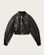 Anouk Cropped Leather Bomber Jacket