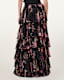 Cavarly Floral Print Maxi Skirt