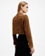 Dalby Slim Fit Cropped Suede Biker Jacket