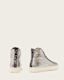 Tana Metallic Leather High Top Trainers