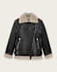 Sola Oversized Shearling Biker Jacket