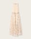Zenia Sleeveless Knit Woven Midi Dress