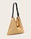 Asha Woven Straw Hobo Shoulder Bag