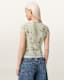 Ellie Mesh Floral Print Slim T-Shirt