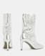 Orlana Heeled Shimmer Leather Boots