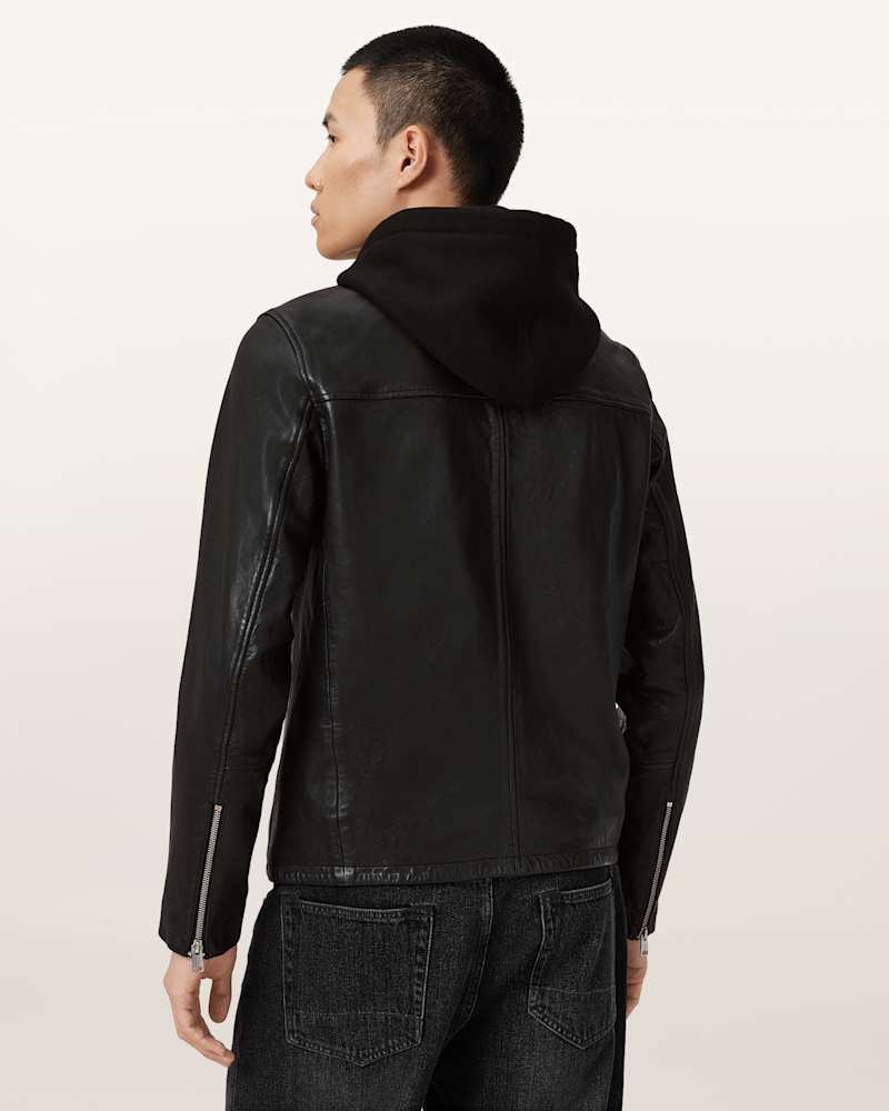 Ashton Hooded Leather Jacket