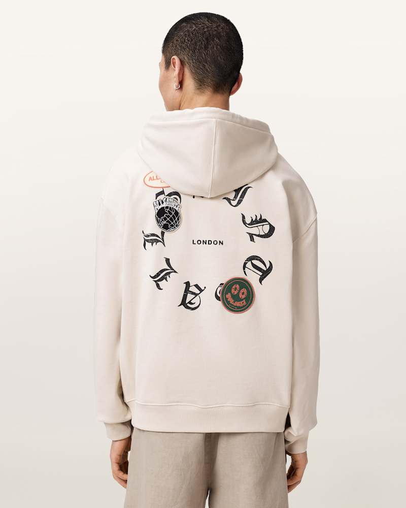 Patcher Zip Up Cotton Hoodie 