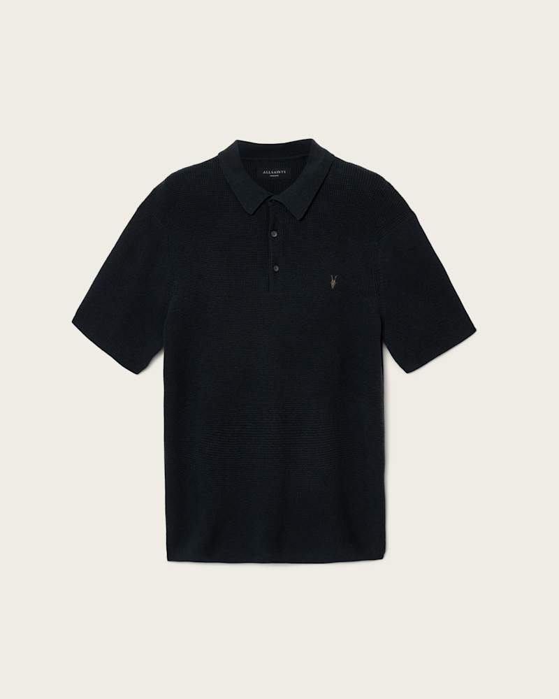 Aspen Waffle Texture Ramskull Polo Shirt