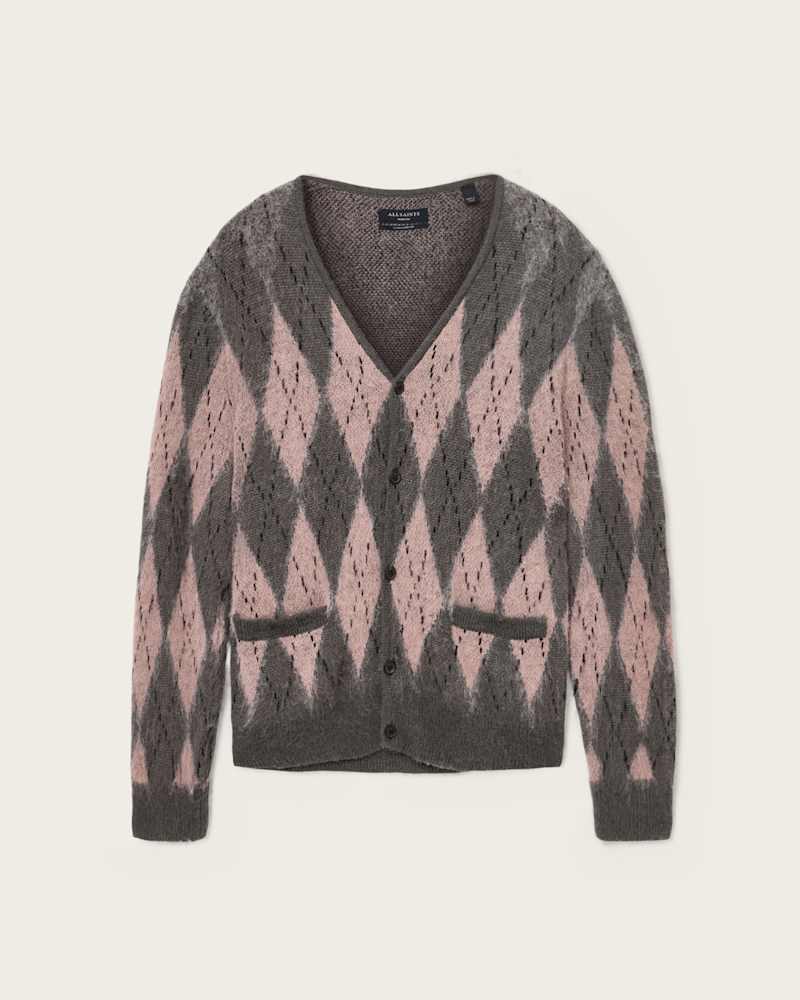 Andre Argyle Jacquard Cardigan