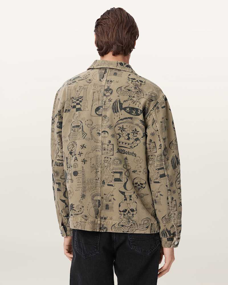 Sherb Printed Canvas Shacket