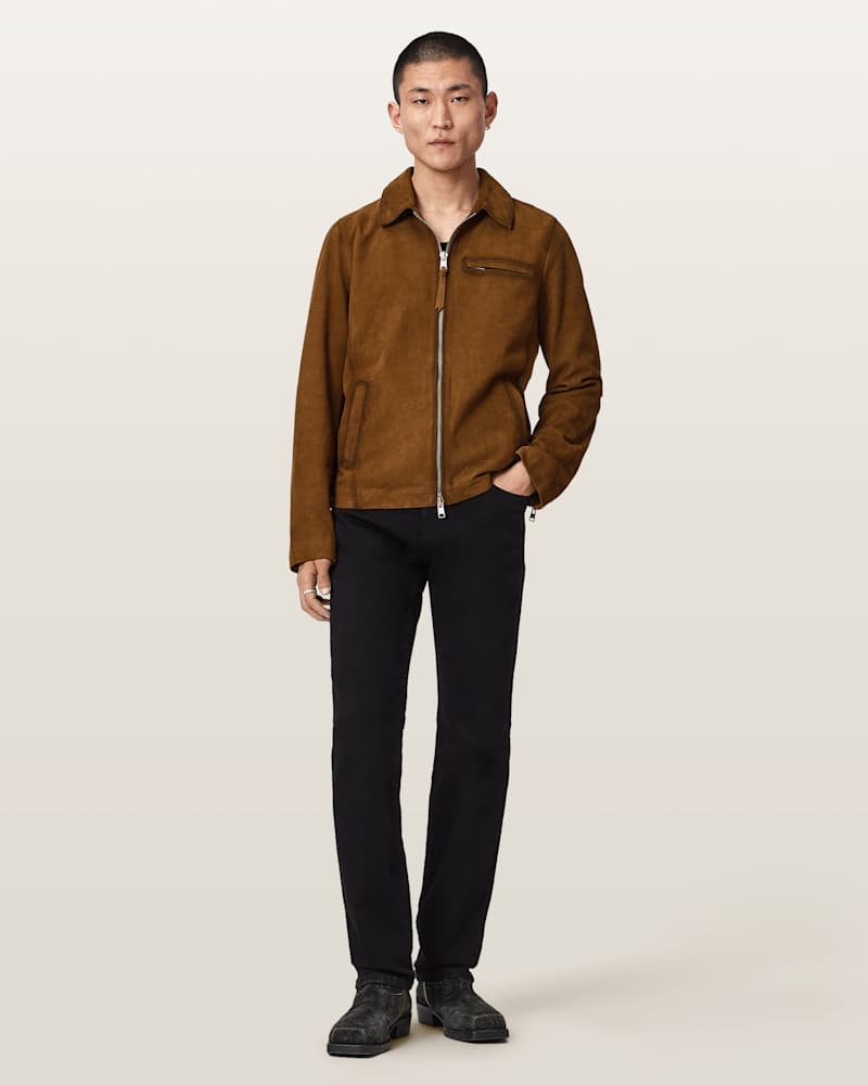 Ashwood Long Sleeve Suede Jacket
