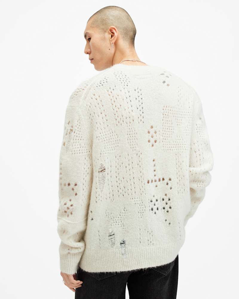 Hadwin Distressed Crew Neck Jumper