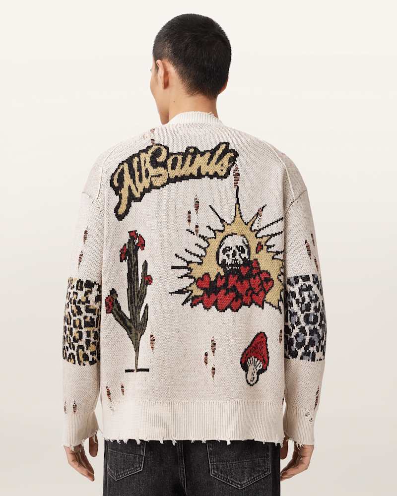 Foxx Jacquard Oversized Cardigan