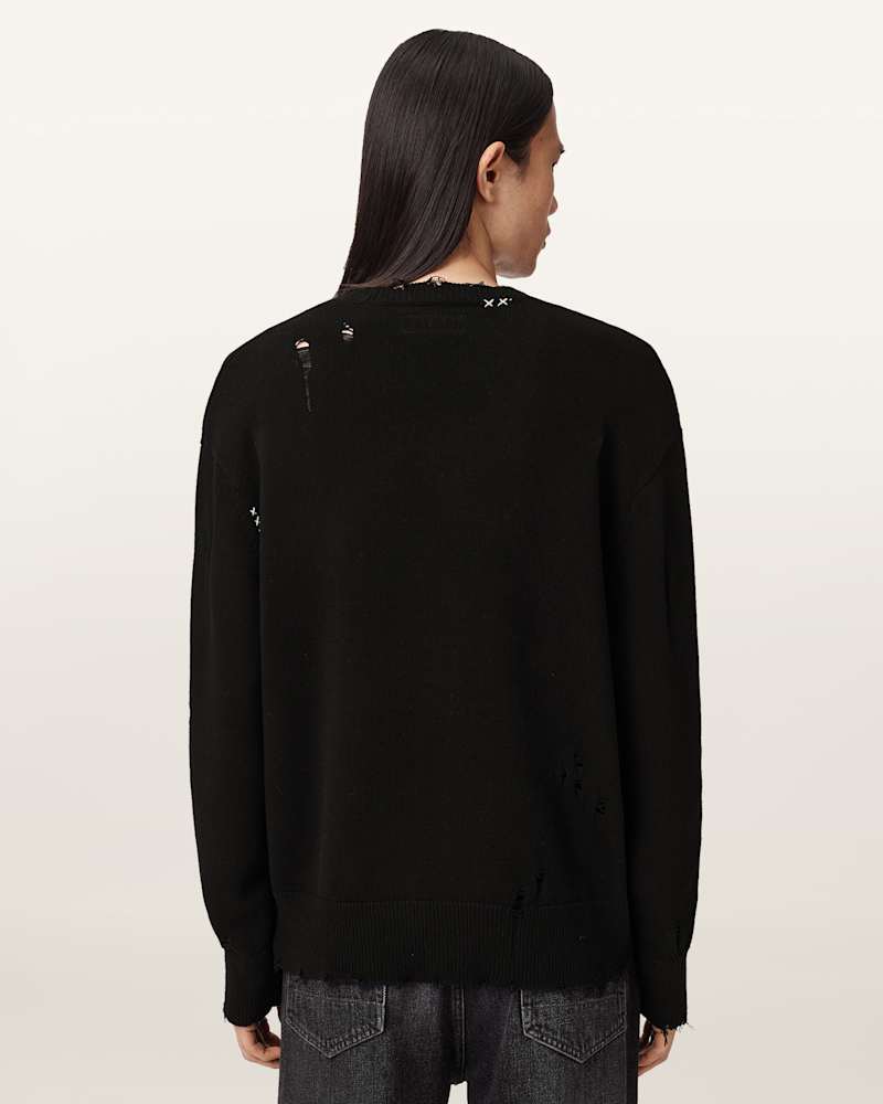 Theo Distressed Embroidered Jumper