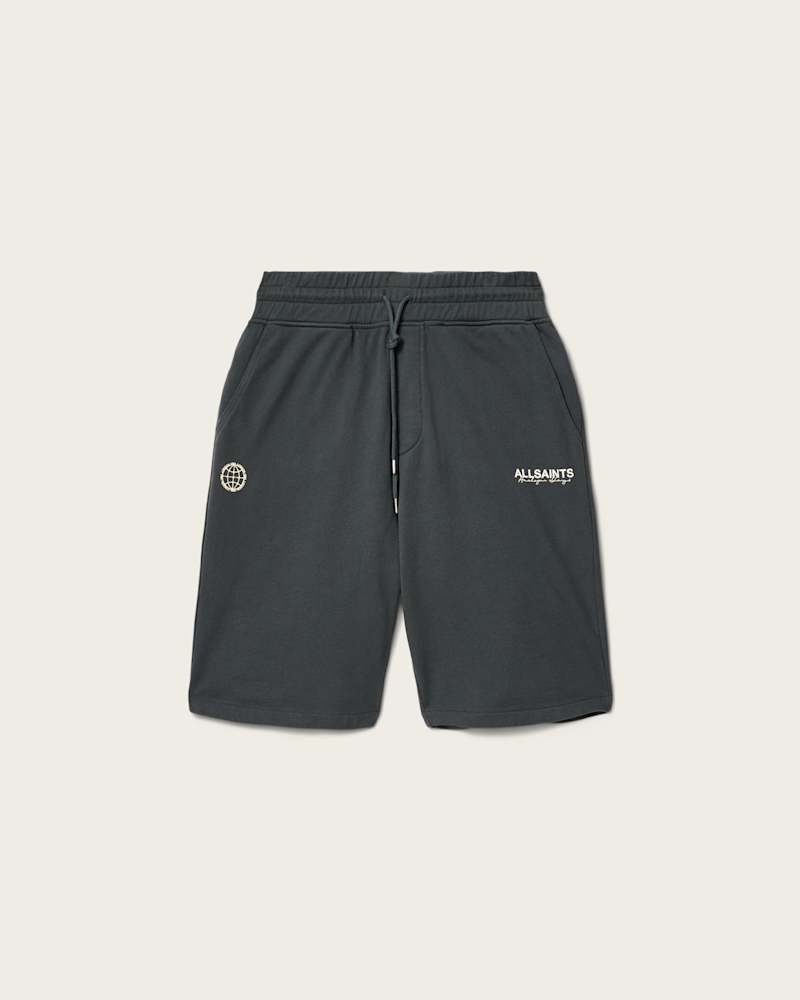 Emblem Mid Rise Cotton Sweat Shorts
