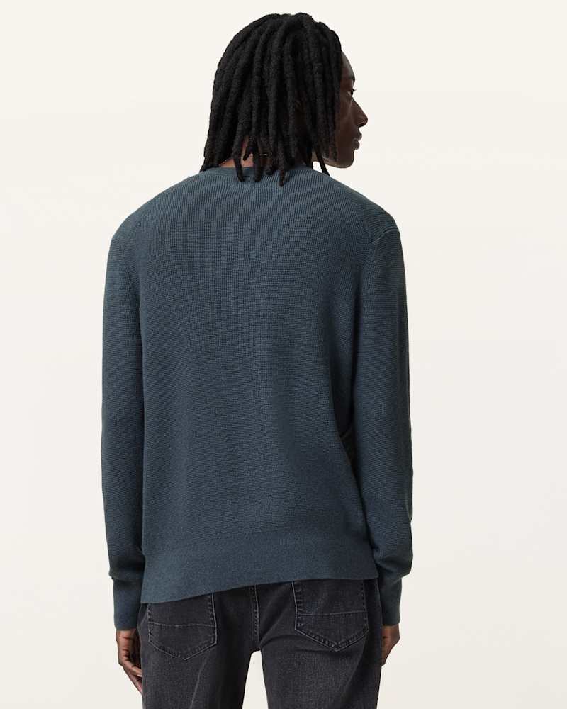 Aspen Waffle Texture Crew Neck Ramskull Jumper