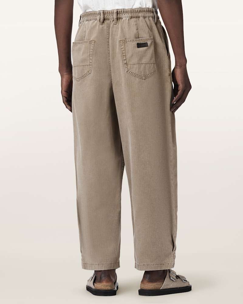 Becco Tapered Leg Pleated Trousers