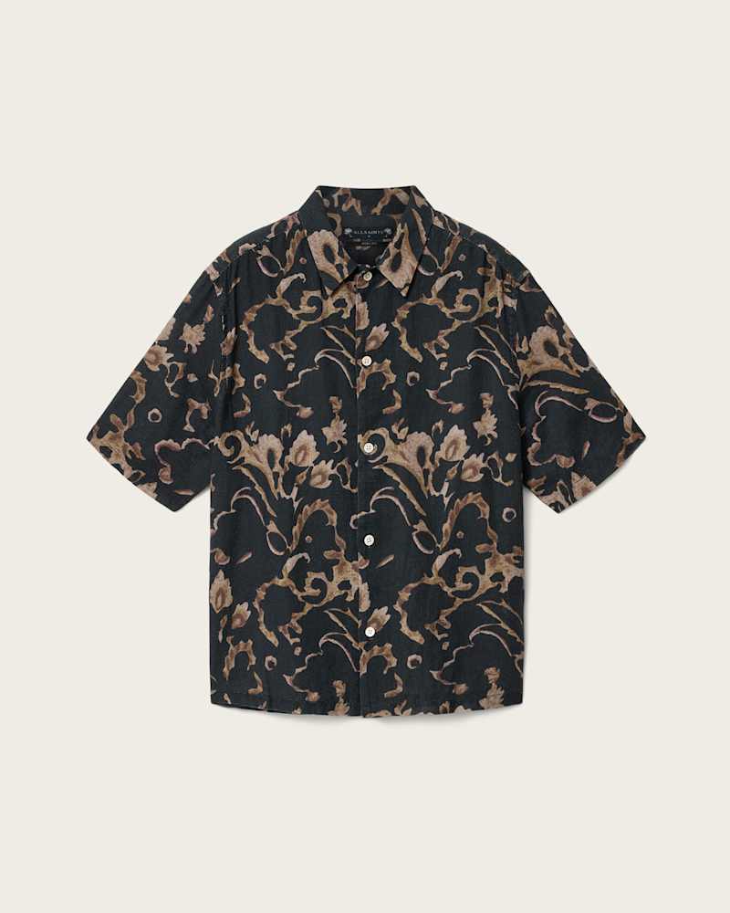 Fortune Short Sleeve Linen Blend Boxy Shirt