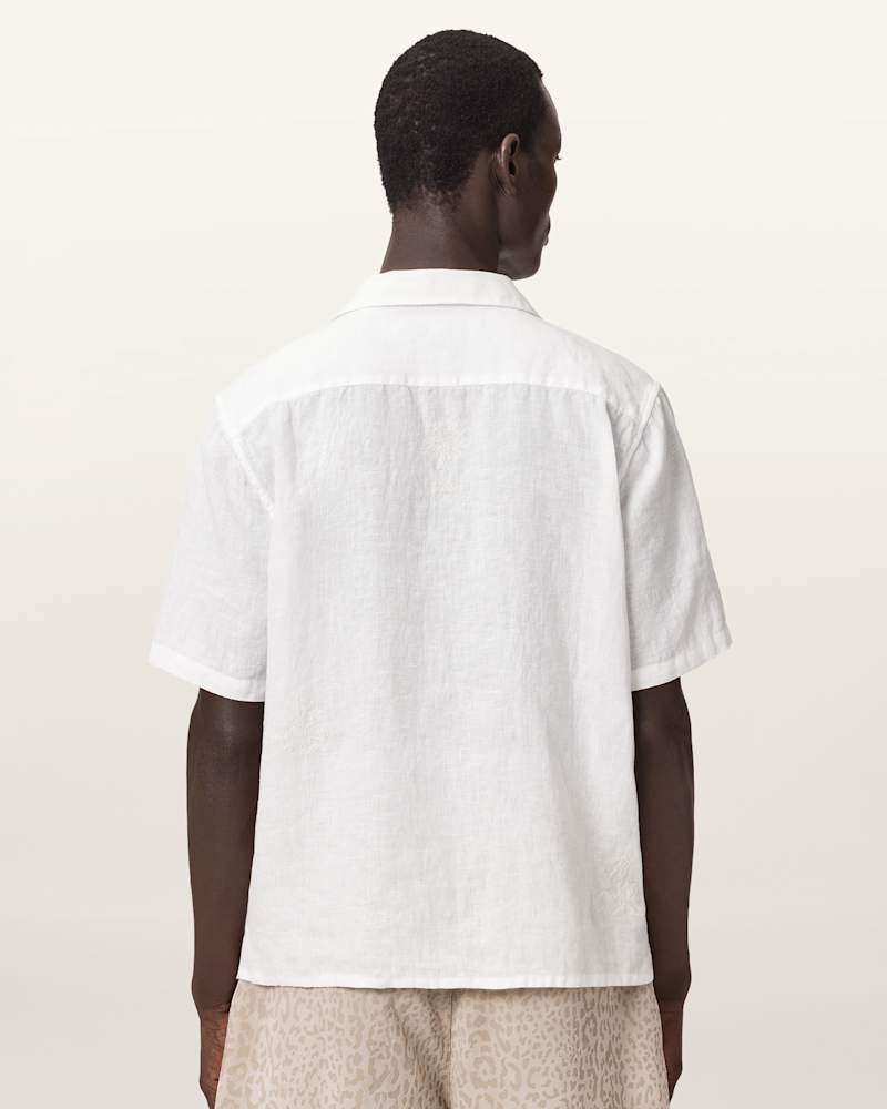 Sepal Short Sleeve Boxy Linen Shirt
