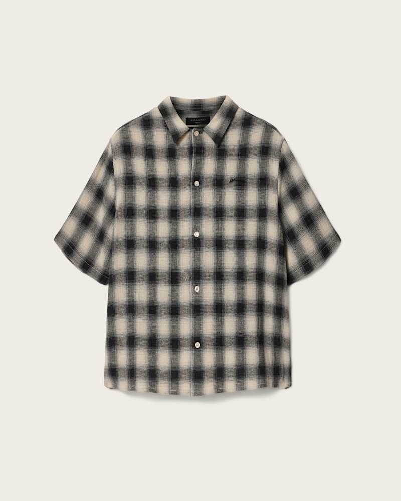 Shadow Short Sleeve Boxy Check Shirt      