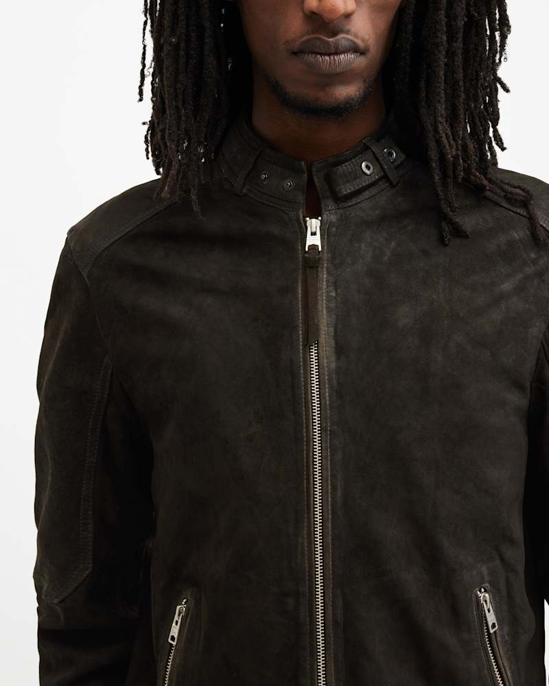 Cora Suede Snap Back Collar Jacket