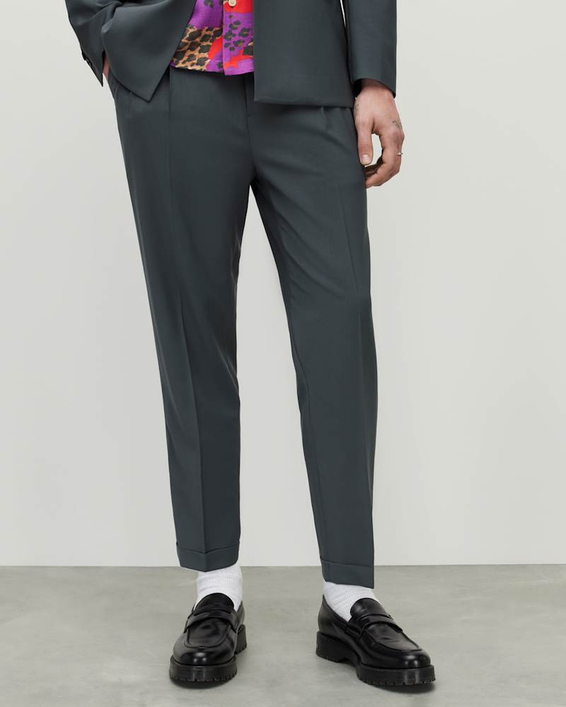 Berto Cropped Relaxed Fit Trousers