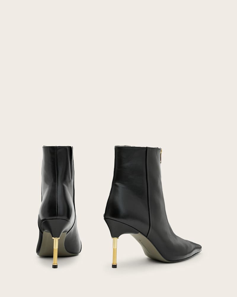 Natasha Pointed Zip Up Leather Boots