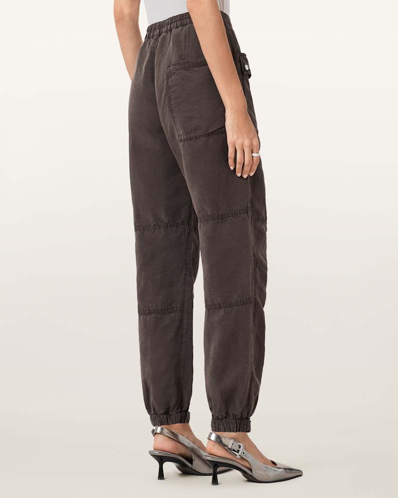 Val Linen Blend Cargo Trousers