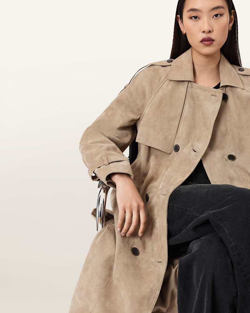 Reed Suede Trench Coat