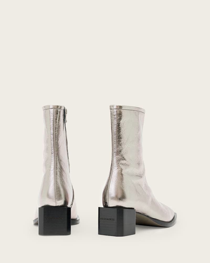 Avril Leather Metallic Boots