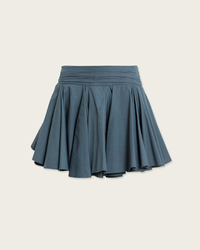 Tulip Blue Cotton Mini Skirt