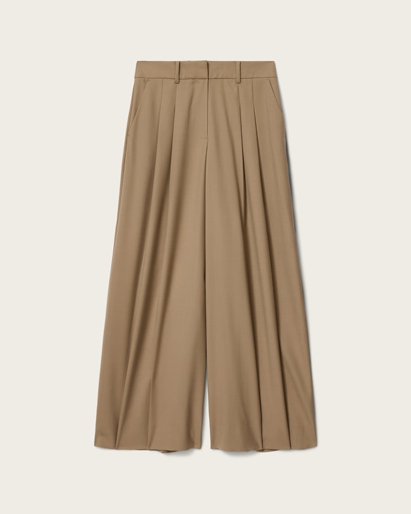 Poppy Wide Leg Pleated Trousers