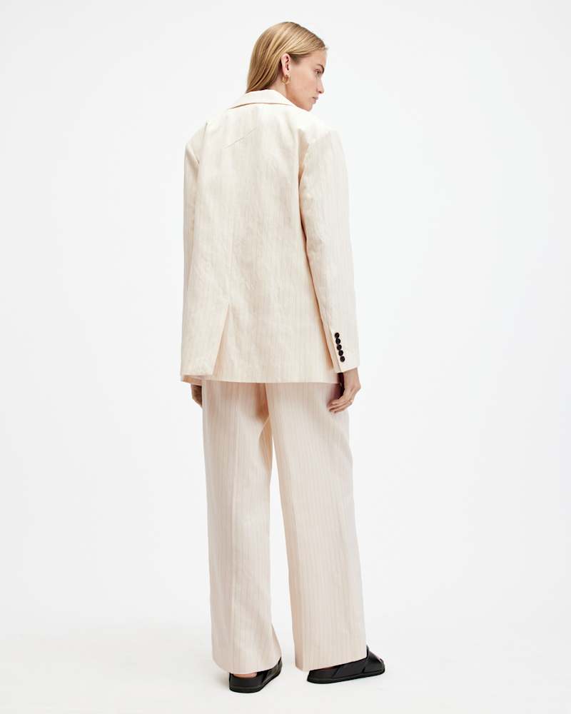 Payton Wide Leg Linen Blend Trousers