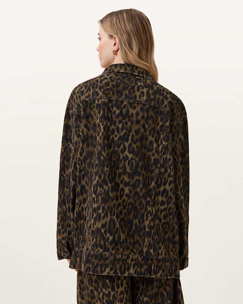 Willow Leopard Print Denim Jacket