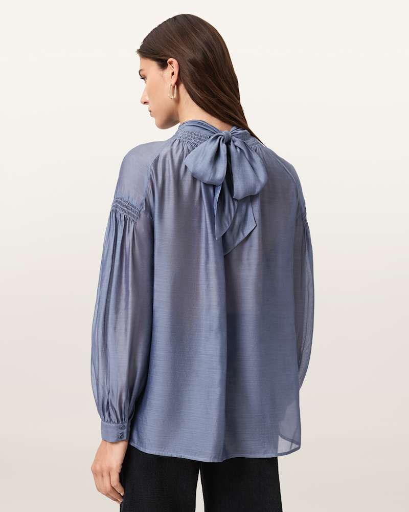 Pearla High Neck Sheer Top