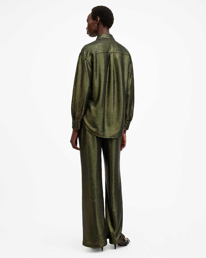 Charli Wide Leg Sequin Trousers