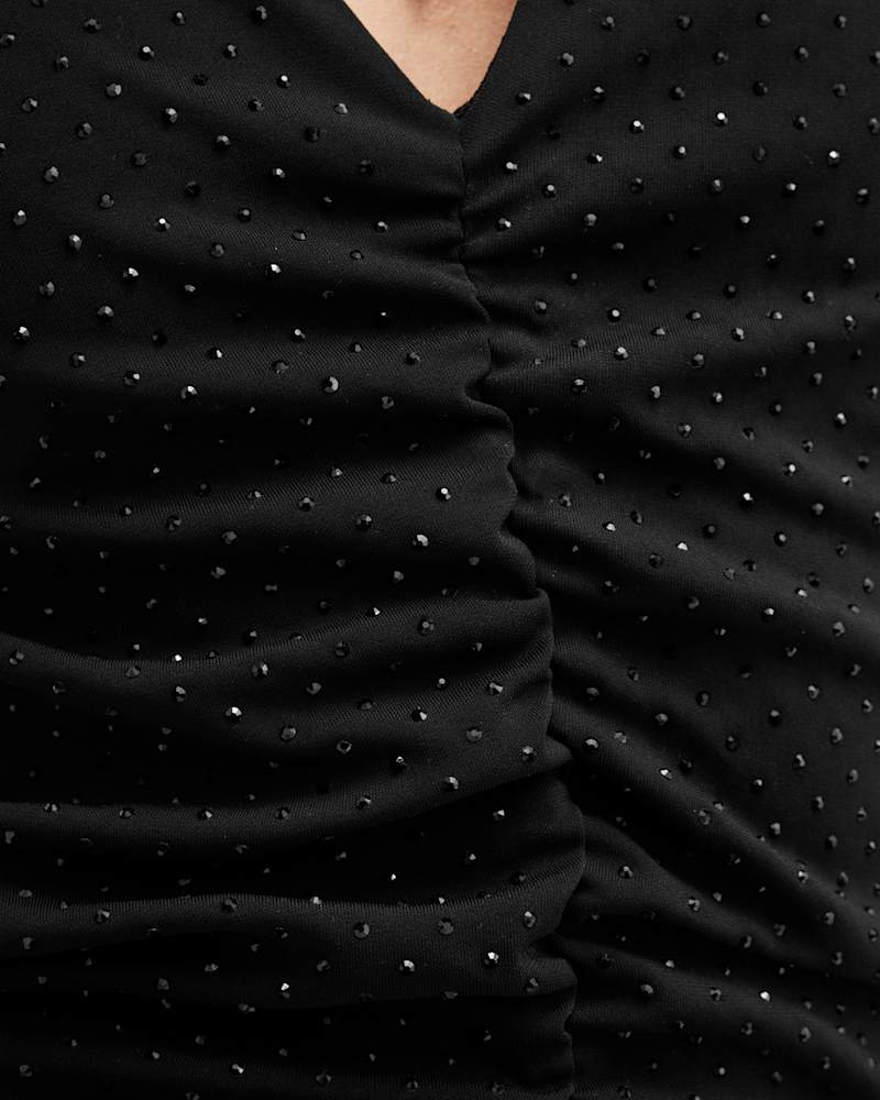 Alya Ruched Long Sleeve Mini Dress